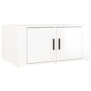 vidaXL Кафе маса, бял гланц, 80x50x36 см, инженерно дърво