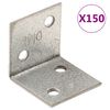 vidaXL Ъглови планки 150 бр 2 мм 30x25x30 мм поцинкована стомана