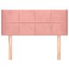 vidaXL Горна табла за легло, розова, 93x16x78/88 см, кадифе