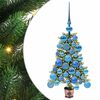 vidaXL Коледно дърво с 150 LED светодиода с поставка Зелен 65 cm ПЕ