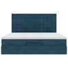 vidaXL Османска легло с матраци, тъмносиньо, 180x200 см, кадифе
