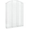 vidaXL Дъговидна габионна кошница 150x30x200/220 см поцинковано желязо