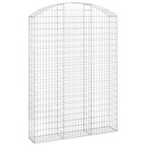 vidaXL Дъговидна габионна кошница 150x30x200/220 см поцинковано желязо
