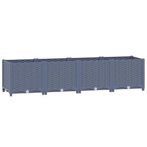 vidaXL Повдигната леха, 160x40x38 см, полипропилен