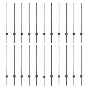 vidaXL Стълб за ограда. 22 pcs Сив 140 cm Стомана