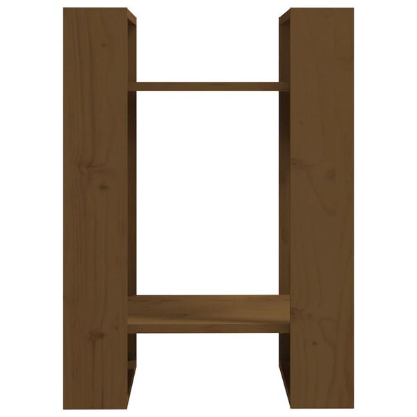 vidaXL Библиотека/разделител за стая, меденокафява, 41x35x57 см, бор
