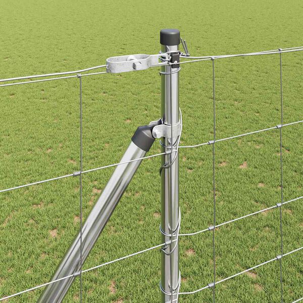 vidaXL Стълб за ограда. Галванизирана 25 x 1,6 м Стомана