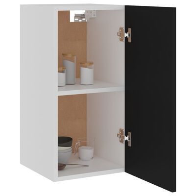 vidaXL Висящ шкаф, черен, 29,5x31x60 см, ПДЧ