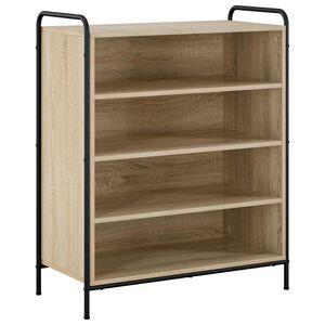 vidaXL Шкаф за обувки 76 x 36,5 x 93 см Инженерна дървесина Дъб сонома