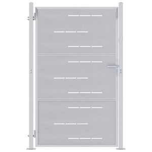 vidaXL Градинска врата Сребрист 100 x 125 cm Неръждаема стомана