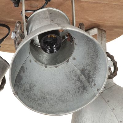 vidaXL Индустриална таванна лампа 25 W сребриста 42x27 см E27