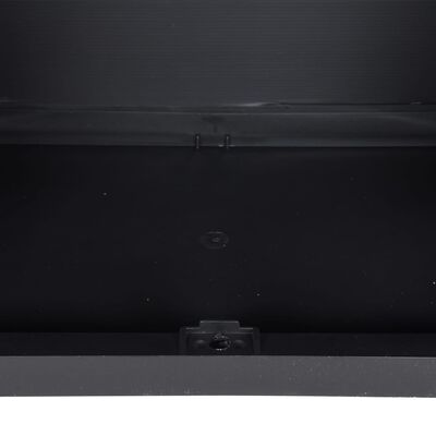 vidaXL Външен шкаф за съхранение, сиво и черно, 65x37x165 см, PP