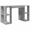 vidaXL Бюро Сив Сонома Инженерна дървесина 130 x 50.5 x 75 см