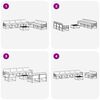 vidaXL Комплект дивани за открито 8 pcs Натурален и Крема
