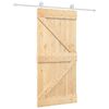 vidaXL Преплъзваща се врата Естествено и бяло 95 x 210 cm