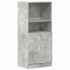 vidaXL Кухненски шкаф, бетонно сив, 57x41,5x131,5 см, инженерно дърво