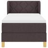 vidaXL Легло с пружинирана основа Тъмен кафяв 80 x 200 cm текстил