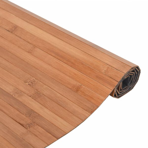 vidaXL Килим, правоъгълен, натурален, 60x200 см, бамбук