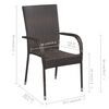 vidaXL Градински трапезен комплект, 5 части, кафяв