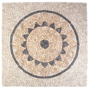 vidaXL Мозайка с шарка на слънчоглед Многоцветен 120 x 120 cm Мрамор