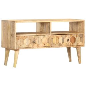 vidaXL ТВ шкаф, 90x30x50 см, манго масив
