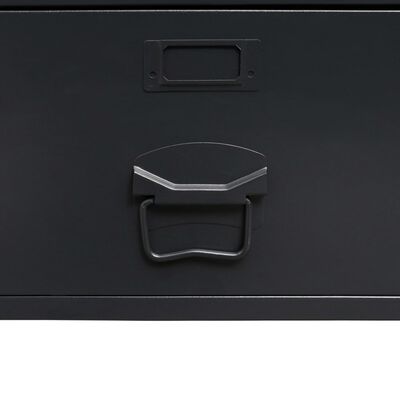 vidaXL Гардероб метален, индустриален стил, 90x40x180 см, черен