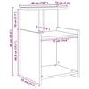 vidaXL Нощен шкаф Дъб 40 x 35 x 60 см Инженерно дърво