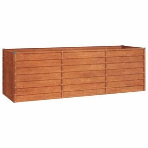 vidaXL Градинска повдигната леха ръждив 240x80x77 см кортенова стомана