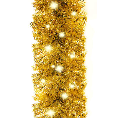 vidaXL Коледен гирлянд с LED лампички, 10 м, златист