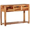 vidaXL Конзолна маса, 110x35x75 cм, акациево дърво масив