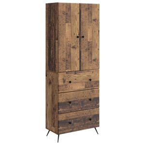 vidaXL Комплект шкафове 2 бр. 66 x 34,5 x 90 см Инженерна дървесина