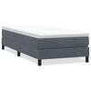 vidaXL Box Spring Легло без матрак Тъмно сиво 90x220 cm Кадифе