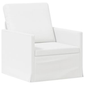 vidaXL Единичен диван Бяло 70 x 81 x 82 см Текстил