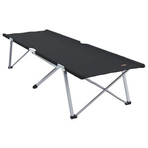 vidaXL Сгъваемо къмпинг легло Черно 194 x 62,5 x 42,5 см