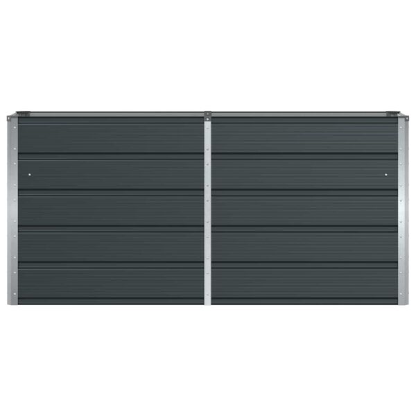 vidaXL Кашпа Антрацит 160 x 40 x 75 см Стомана