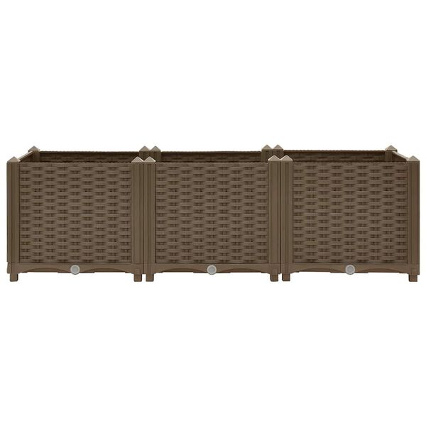 vidaXL Повдигната леха 120x40x38 см, полипропилен