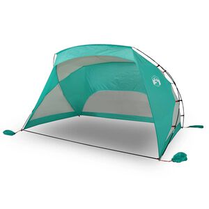 vidaXL Плажна палатка морско зелено 274x178x170/148 см 185T полиестер