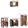 vidaXL Комплект мебели за баня 4 pcs Кафяво Солидно мангово дърво
