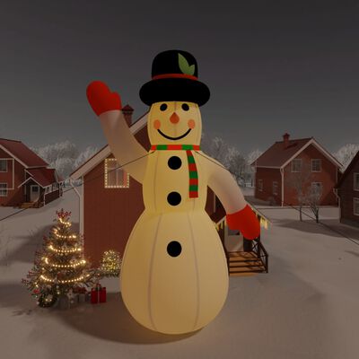 vidaXL Надуваем снежен човек с LED 1000 см