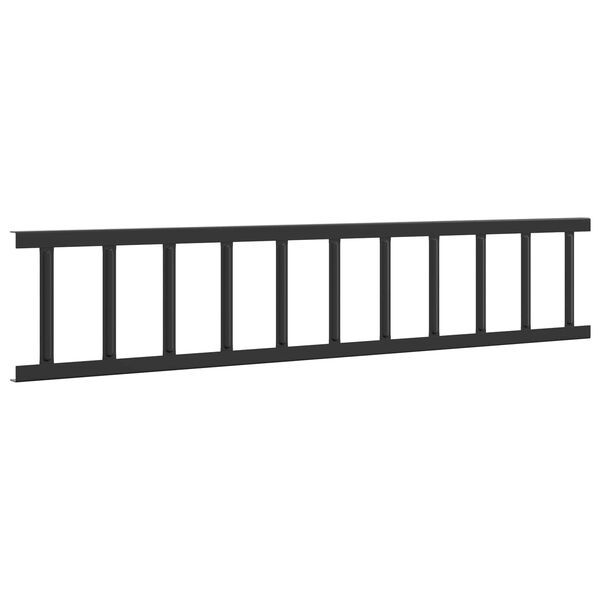 vidaXL Снегозадържател за покрив Черно 600 x 2,5 x 20 см Стомана