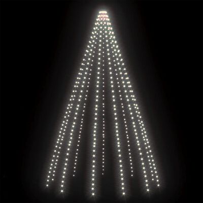 vidaXL Лампички за елха с 500 LED студено бяло 500 см закрито/открито