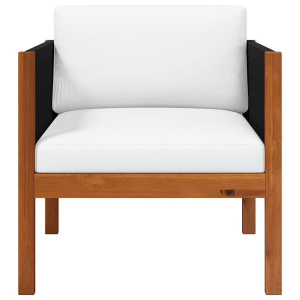 vidaXL Градински стол с възглавница, акация масив