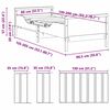 vidaXL Рамка за легло с матрак Бяло 80 x 200 cm Солидно борово дърво