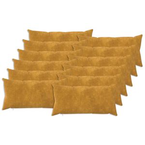 vidaXL Калъфка за възглавница 12 pcs HEERLEN Жълто 40 x 80 cm