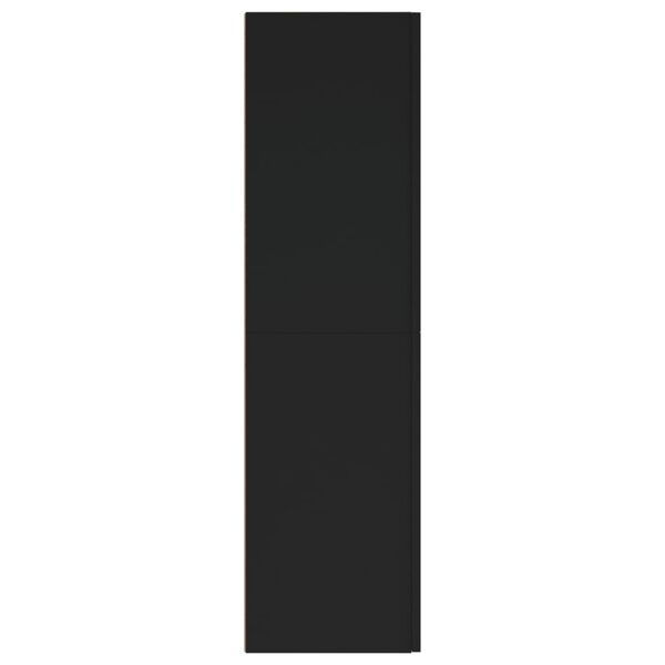 vidaXL ТВ шкаф, черен, 30,5x30x110 см, инженерно дърво