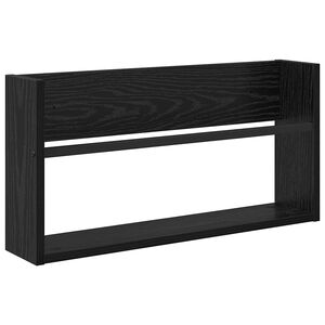 vidaXL Етажерка за списания с рафт Черния дъб 60 x 12 x 30 см
