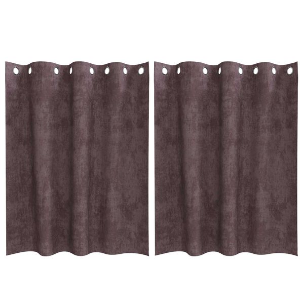 vidaXL Кадифени завеси С завеси 2 pcs Кафяво 140 x 140 cm Кадифе