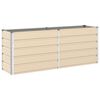 vidaXL Кашпа Слонова кост 195 x 50 x 75 см Галванизирана стомана