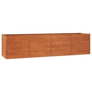 vidaXL Градинска повдигната леха ръждив 320x80x77 см кортенова стомана