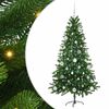 vidaXL Коледно дърво с 150 LED светодиода с поставка Зелен 150 cm ПЕ